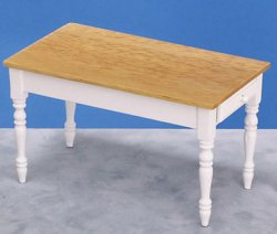 Country Kitchen Table, Oak/White