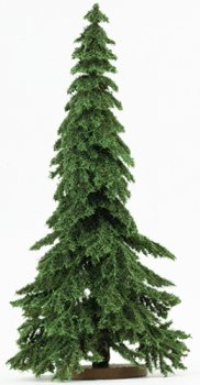 CAST068 - Spruce Tree on Disc Base, 8 Inch Tall, Green