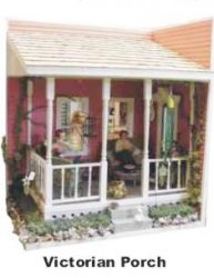 Dollhouse porch posts with knob ends 3002C 4 each  1:12th 