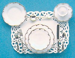 1 Place Table Setting-Gold Trim 10pcs