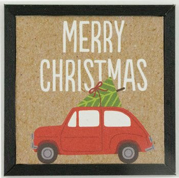 KCMXM16 - Christmas Car with Tree Picture, 1 Piece