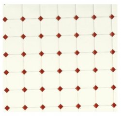 Red and White Rhombus Tile