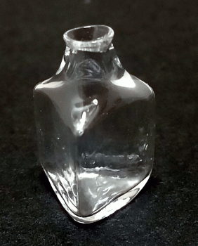Clear triangle bottle