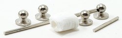 IM65651 - Silver Towel Bar & Toilet Paper Holder, 7Pc