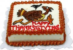 Happy Thanksgiving Sheet Cake