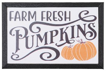 KCMAU6BLK - Farm Fresh Pumpkins Picture, Black Frame