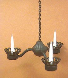 Black Wrought Iron Candle Chandelier