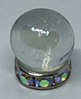 Small Clear Jeweled Crystal Ball