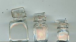 Square Glass Canning jar, 3pcs