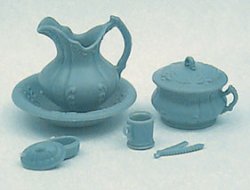 Chamber Pot Set Minikit, Blue Plastic