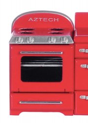 AZT5958 - 1950'S Stove/Red