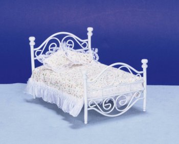 White Metal Bed