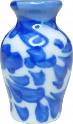 Ceramic white/Blue Ginger Jar Vase