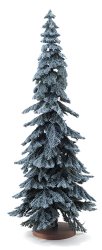 CAST0110 - Spruce Tree on Disc Base, 10 Inch Tall, Blue