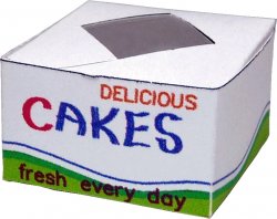 Printed Cake Box with cellophane window