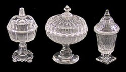 Candy Dishes, 3Pc, Clearc Plastic CB0068CL