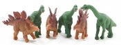MUL6038-6 Piece Dinosaur Set, 3 Brachiosaurus and 3 Stegosauru