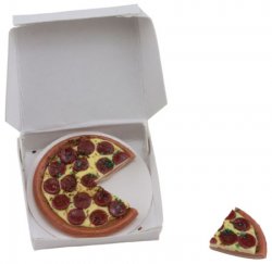 Pizza with a box