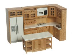 Kitchen Set, 8 Pc, Oak
