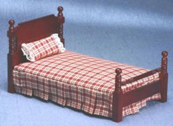 Azt3143: Single Bed, Mahogany