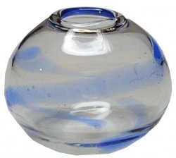 Blue Swirled Glass Southwest Vase