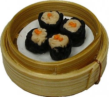 Mini Sushi Rolls in Dim Sum Tray