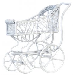 White wire baby buggy