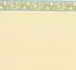 Wallpaper: Spring Bouquet - cream stripe