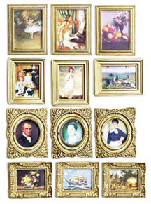 Cla00328: Framed Masterpieces, 12/Pk Pictures