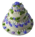3 Tiered Floral Wedding Cake
