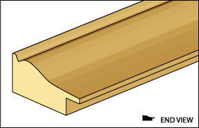 NE0910 Chair rail molding or Picture Frame material - Click Image to Close