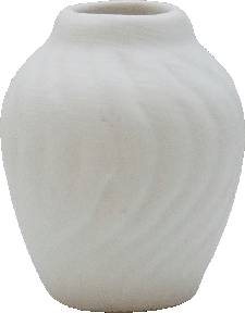 Unglazed White Vase