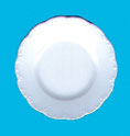 Plates Plastic 12pc set White