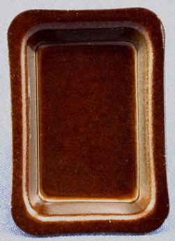 Dollhouse Miniature Metal Bronze Serving Food Tray IM65049 