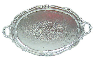 Oval Silver Tray - Click Image to Close