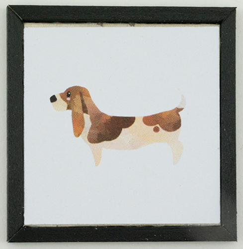 KCMDG8BLK - Basset Hound Dog Picture, 1 Piece, Black Frame - Click Image to Close