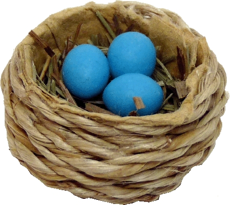 Birds nest eggs - Click Image to Close
