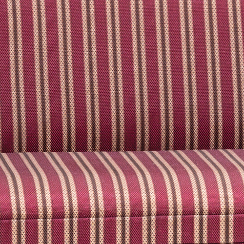 CLA12022 - Sofa, Mahogany with Stripe Fabric - Click Image to Close