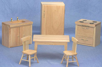 &Az03780: Kitchen Set/6 Oak