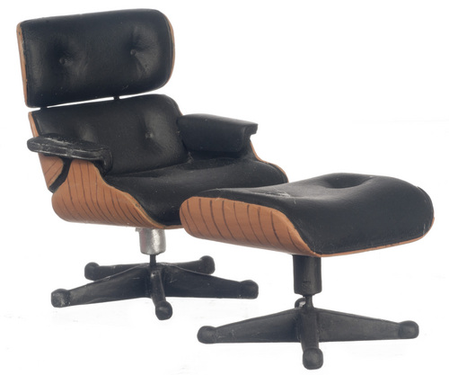S8000 LOUNGE CHAIR/OTTOMAN/BLACK - Click Image to Close
