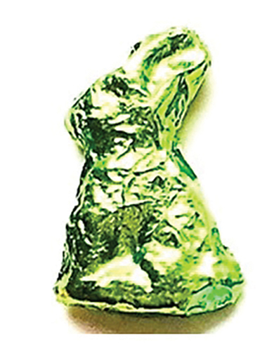 Dollhouse Miniature Single Foil Wrapped Chocolate Easter Bunny ~ CLD612 
