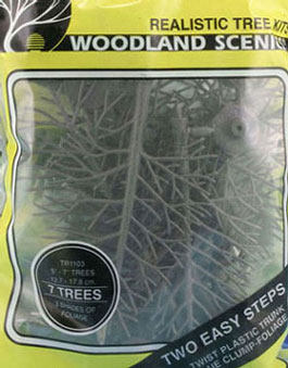 Green Deciduous Trees 7Pcs 5In-7In